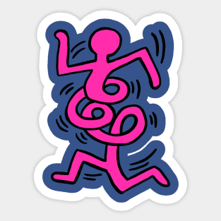 Artwork Purple Man Sticker